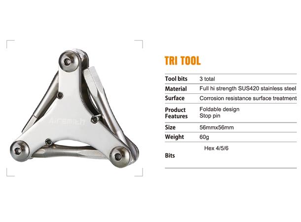 Airsmith Miniverktøy Tri Full Hi strength SUS420 Stainless steel
